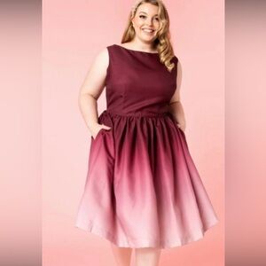 Unique Vintage Magnolia Park Audrey Ombre Dress 3x
